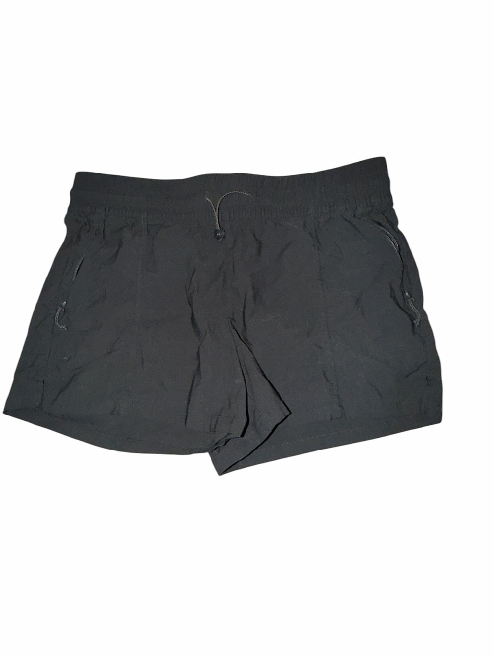 Avalanche Black Men's Athletic Shorts with Zipper Pockets (007)